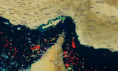 کاهش شدید تردد کشتی‌ها در تنگه هرمز