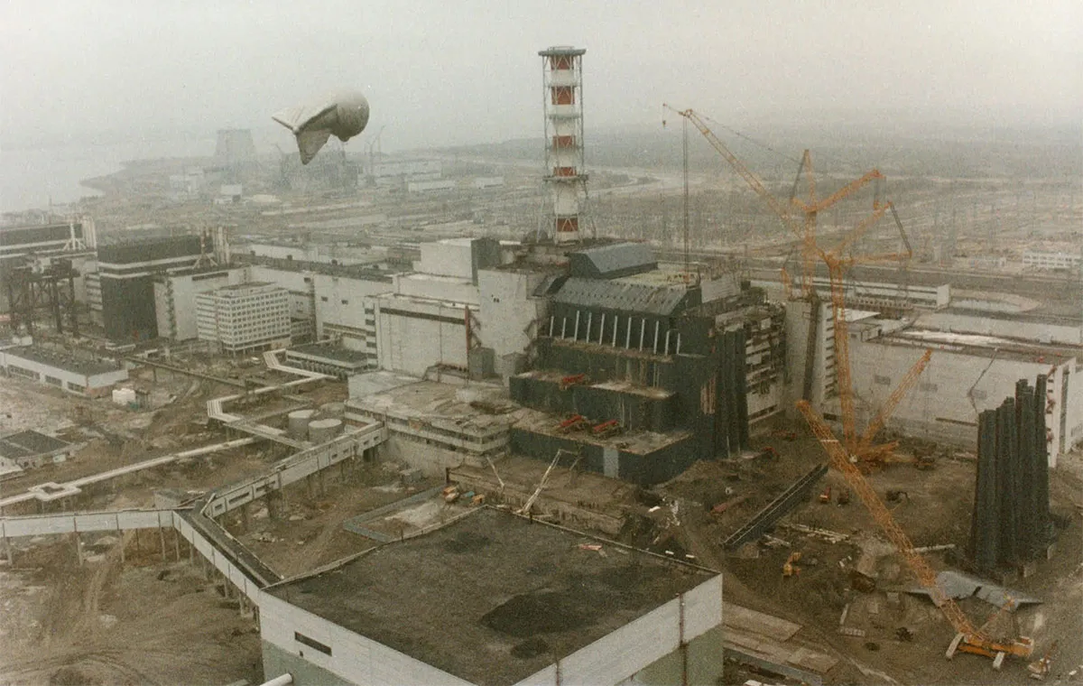 Chernobyl Disaster Aerial View