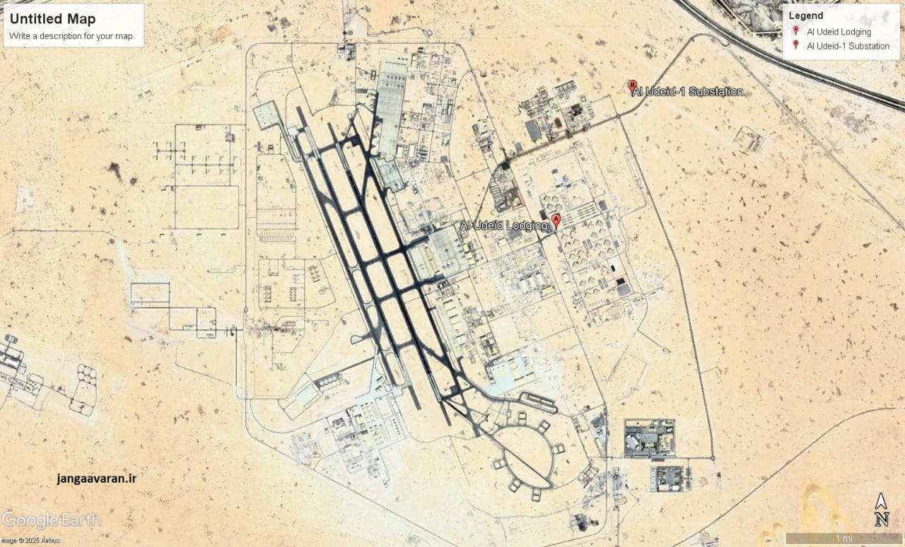 پایگاههای راهبردی آمریکا در منطقه؛ بخشی از اهداف مشروع ایران در پاسخ به تجاوز احتمالی آمریکا و رژیمصهیونیستی 1 photo 2025 06 12 23 34 17